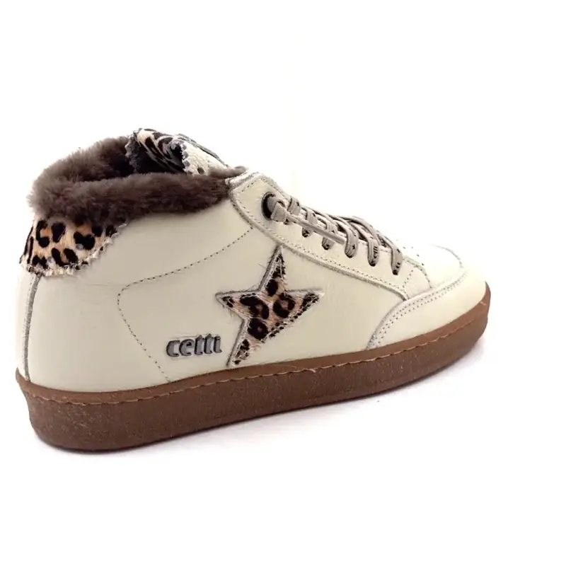 Baskets Cetti c1333 sra Cuir écru Ivoire Chaussures