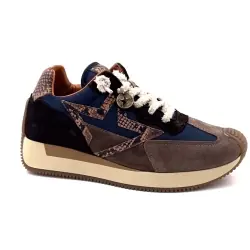 Baskets Cetti c1375 sra Cuir & Textile Marine- %shop-name%