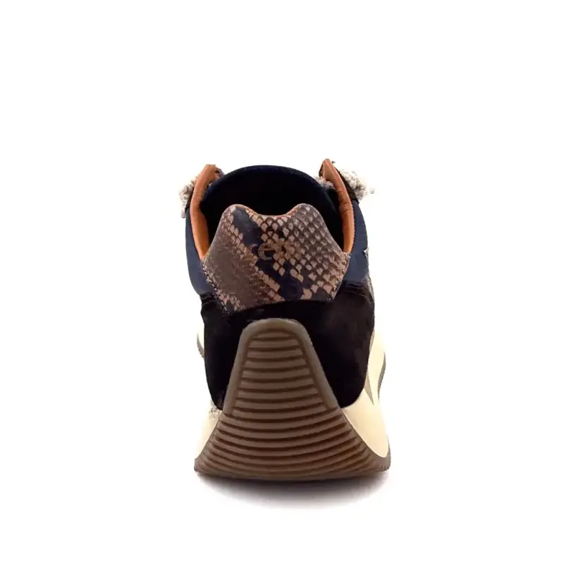 Sneakers Cetti c1375 sra in pelle e tessuto, blu navy e tortora Ivoire Chaussures