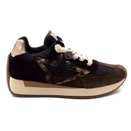 Cetti sneakers c1375 sra Brun Læder & Tekstil Ivoire Chaussures