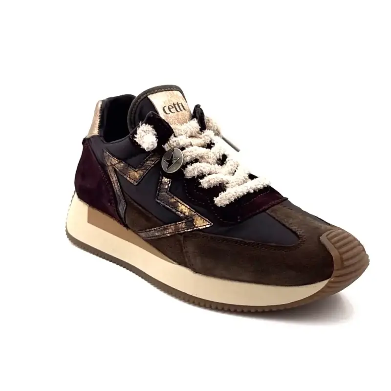 Cetti sneakers c1375 sra Brunt Läder & Textil Ivoire Chaussures