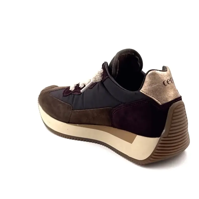 Baskets Cetti c1375 sra Cuir & Textile marron Ivoire Chaussures