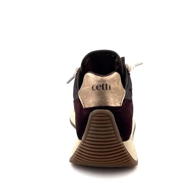 Baskets Cetti c1375 sra Cuir & Textile marron Ivoire Chaussures