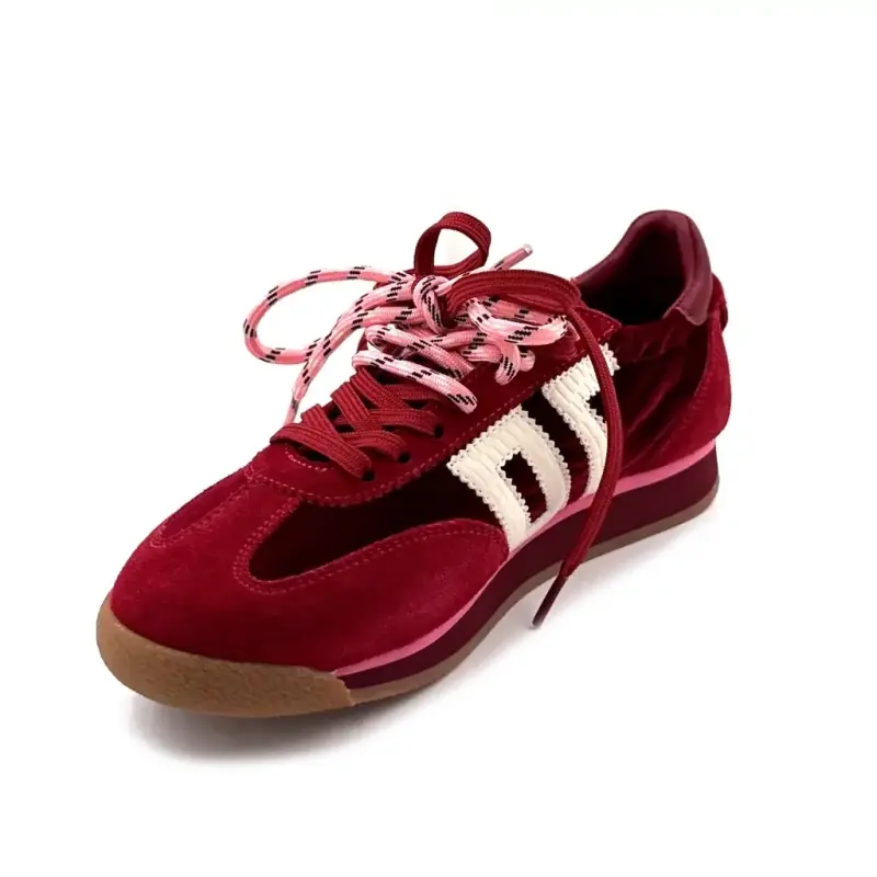 Baskets Back 70 Rocket Daim & Velours Bordeaux Ivoire Chaussures