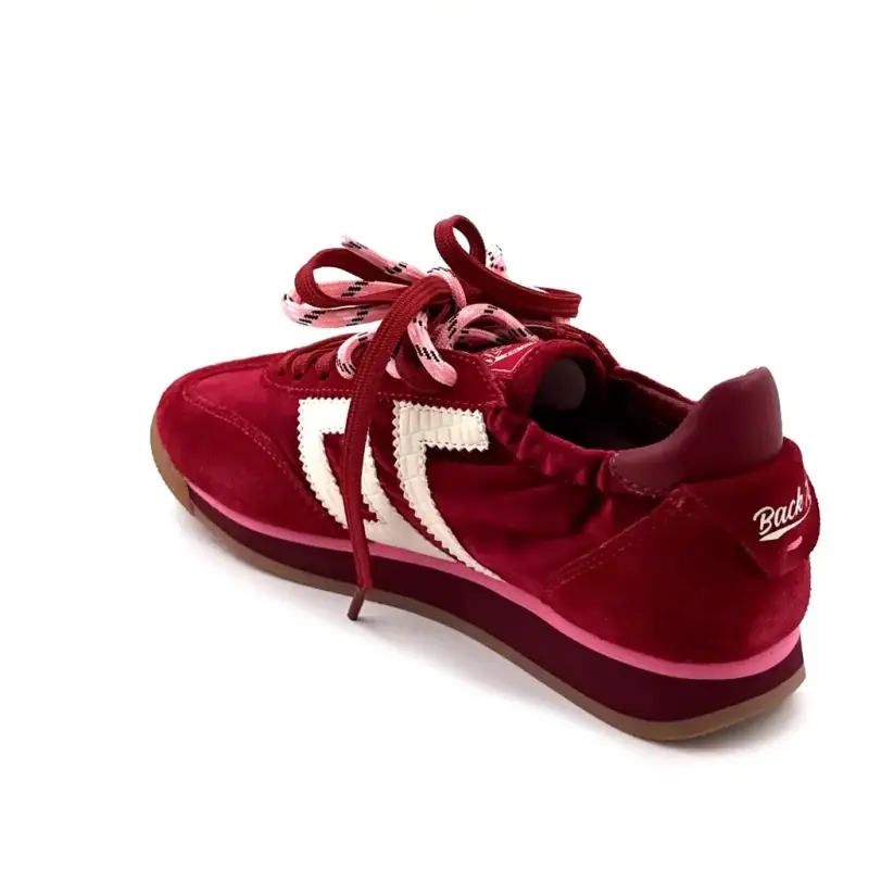 Baskets Back 70 Rocket Daim & Velours Bordeaux Ivoire Chaussures