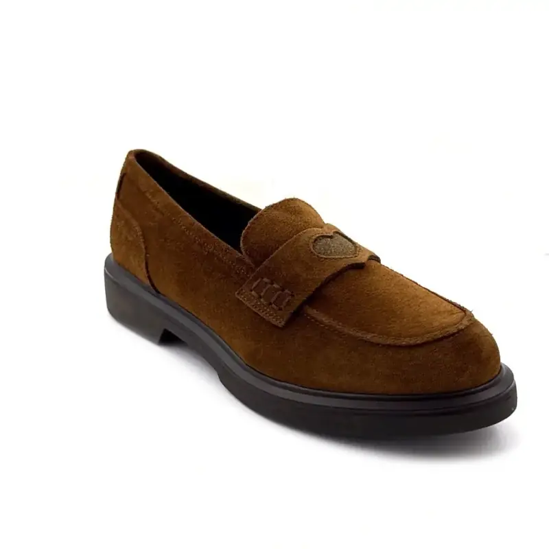 Mocassini Reqins Jack Brown Suede Ivoire Chaussures