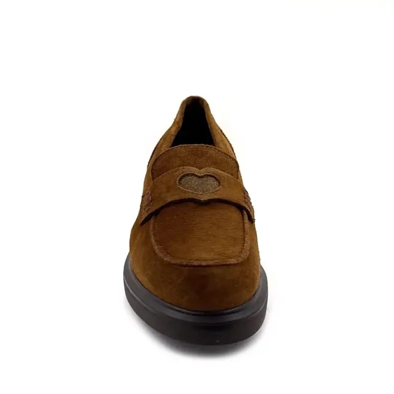 Mokassin Reqins Jack Brown Wildleder Ivoire Chaussures