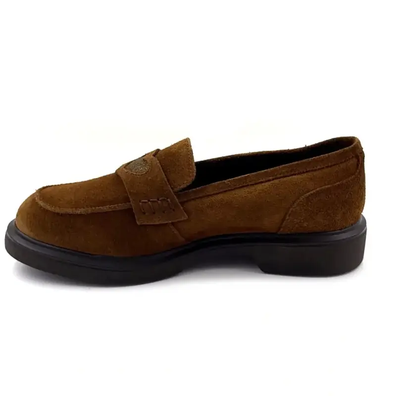 Mocassini Reqins Jack Brown Suede Ivoire Chaussures