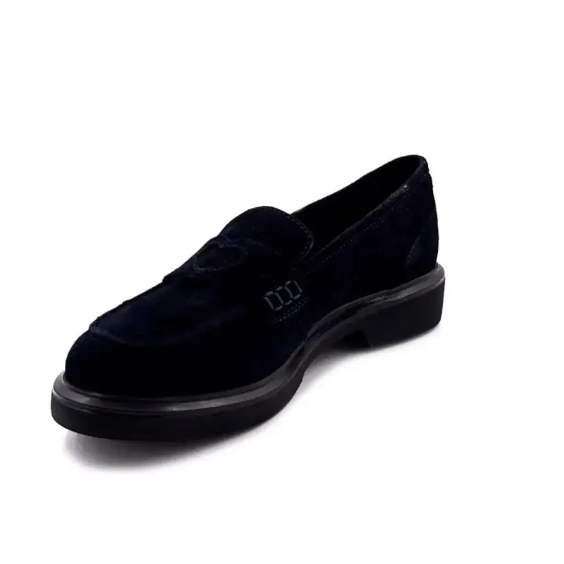 Reqins Jack Mokassin Navy Wildleder Ivoire Chaussures