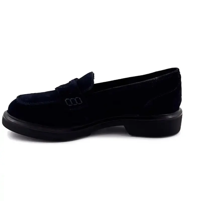 Reqins Jack Mokassin Navy Wildleder Ivoire Chaussures