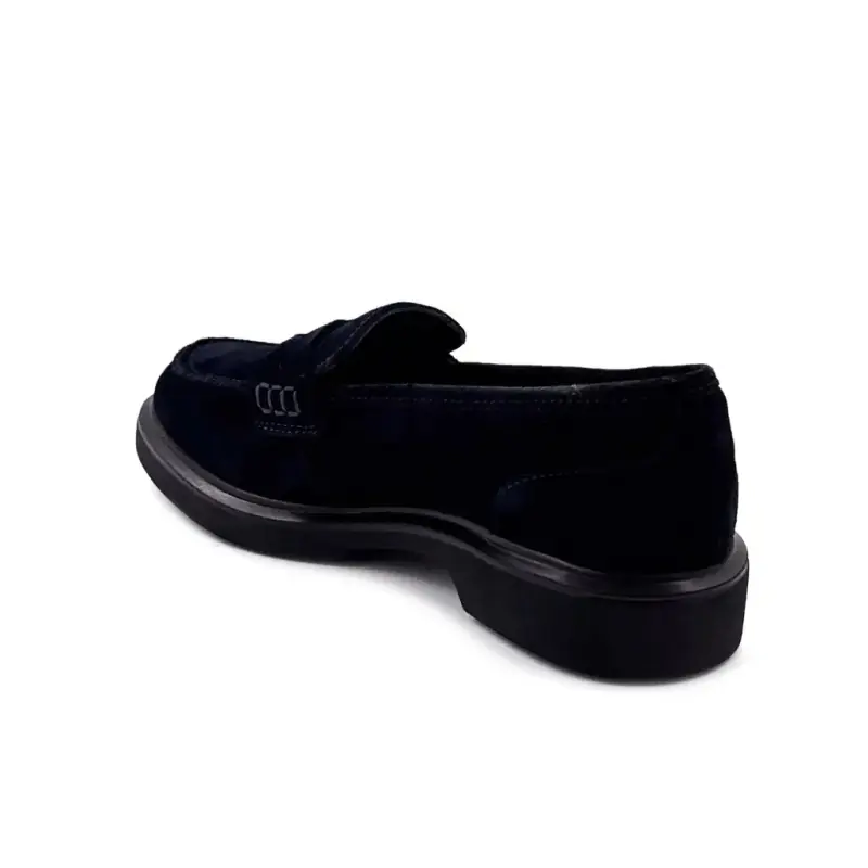 Mocassin Reqins Jack Daim Marine Ivoire Chaussures