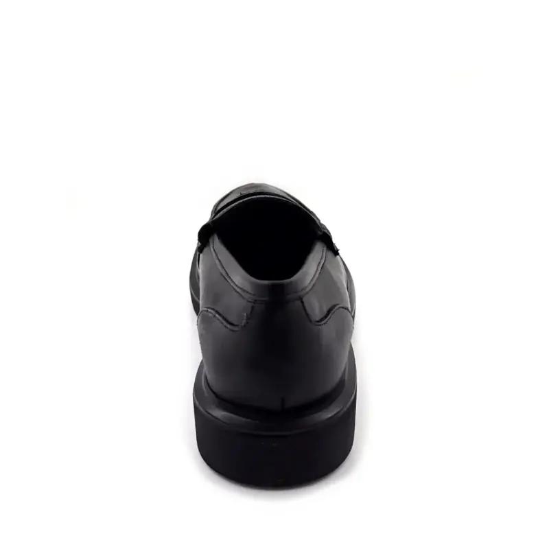 Reqins Jack Loafers i sort læder og rødt hjerte Ivoire Chaussures