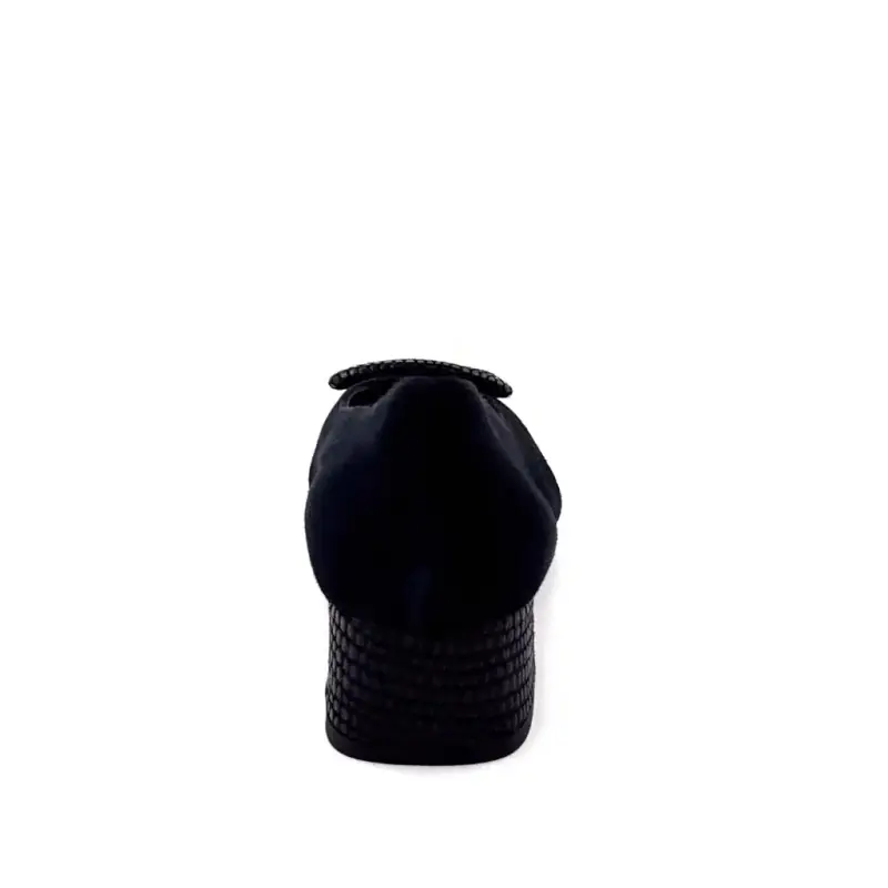 Ballerina Reqins Kefir Marineblå Ruskind & Python Ivoire Chaussures