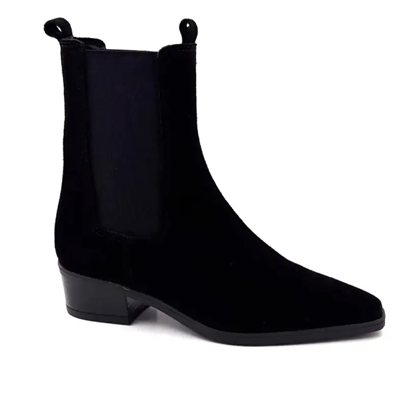 Botki Ivoire 5907, czarne zamszowe Ivoire Chaussures