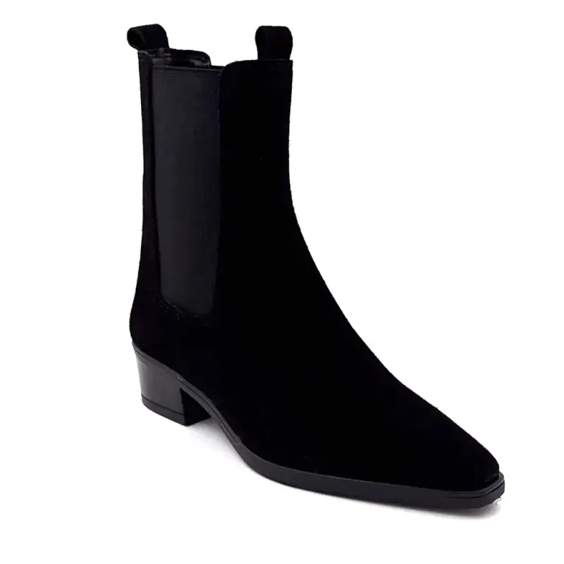 Ivoire Boots 5907 Black Suede Ivoire Chaussures