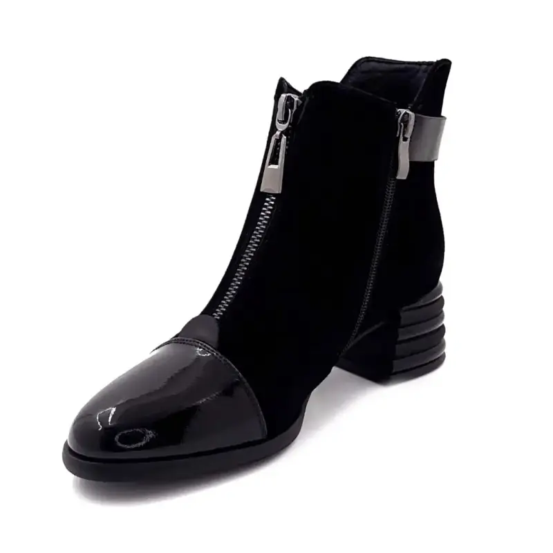 Ivoire boots Sarlaw2613-2 Leather & Black Suede Ivoire Chaussures