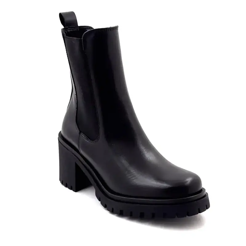 Bottines Ivoire 25822 Cuir Noir Ivoire Chaussures