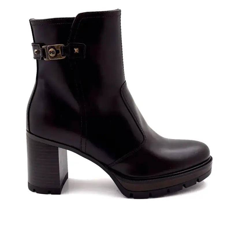 Heeled Ankle Boots Nero Giardini 18043 Brown Leather €189.00