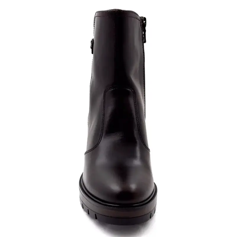 Ankelstøvler med hæl Nero Giardini 18043 Brunt Læder Ivoire Chaussures