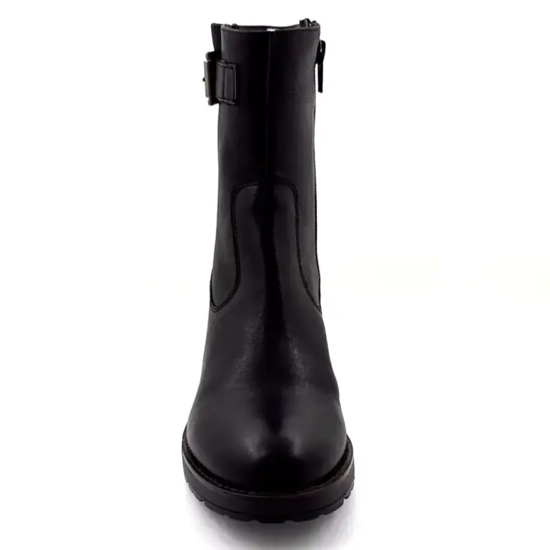 Ghete SMS Fargo din piele neagră Ivoire Chaussures