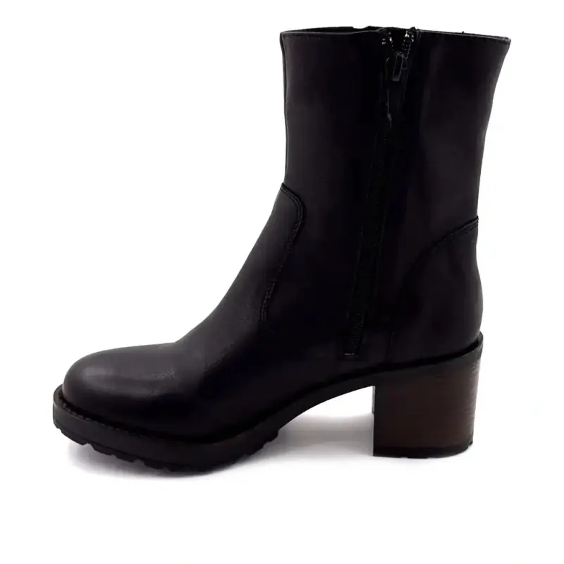 Stivaletti SMS Fargo in pelle nera Ivoire Chaussures