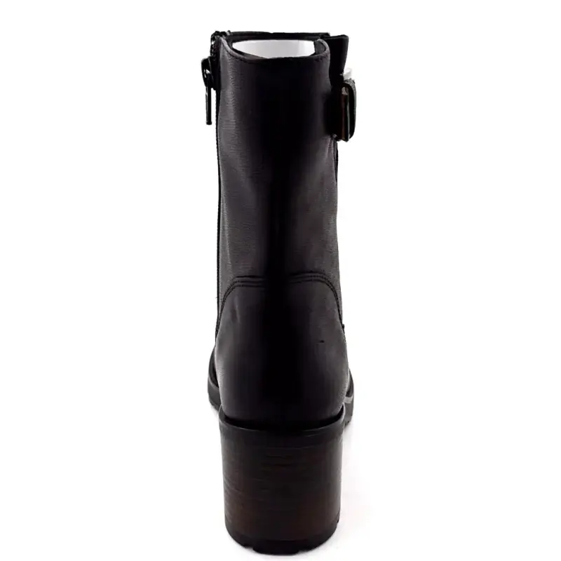 Ghete SMS Fargo din piele neagră Ivoire Chaussures