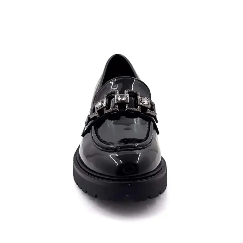 Mocasini Ivoire 746299 din piele lăcuită neagră - %shop-name% - %price%