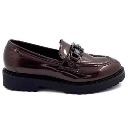 Mocasini Ivoire 746299 din piele lăcuită bronz perlat %price%