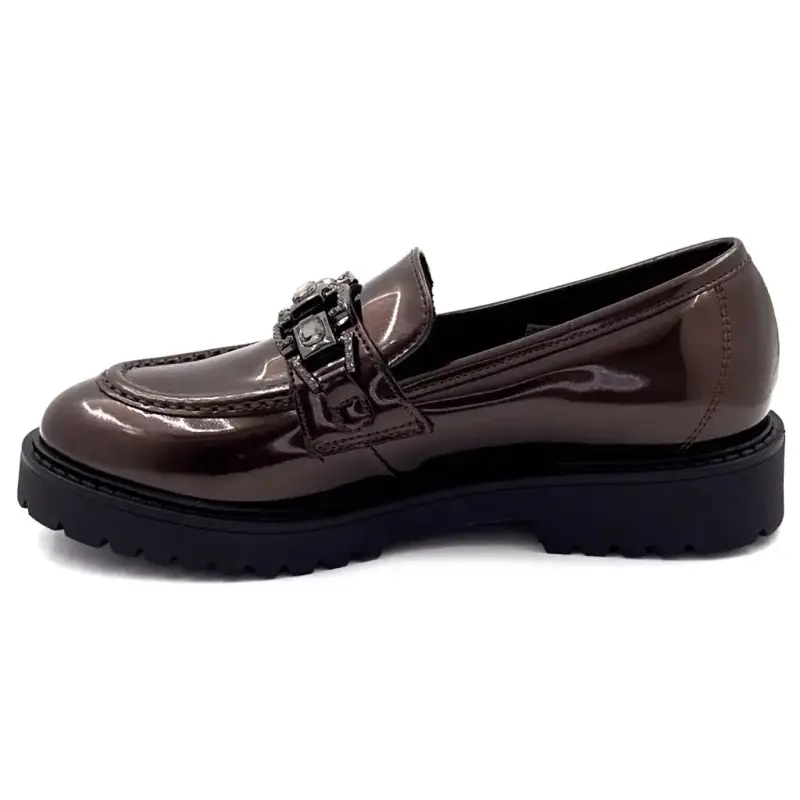 Ivoire Loafers 746299 Pärlbronsfärgade Lackskinn - %shop-name%