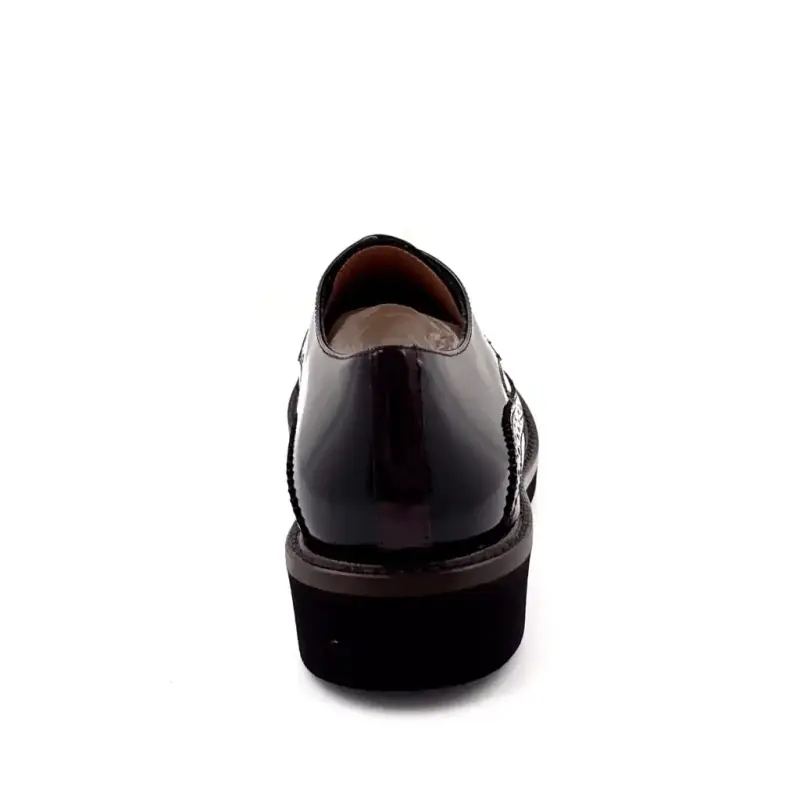 Ivoire Derbyskor M051m 43228 Vinröd, Svart & Beige Läder