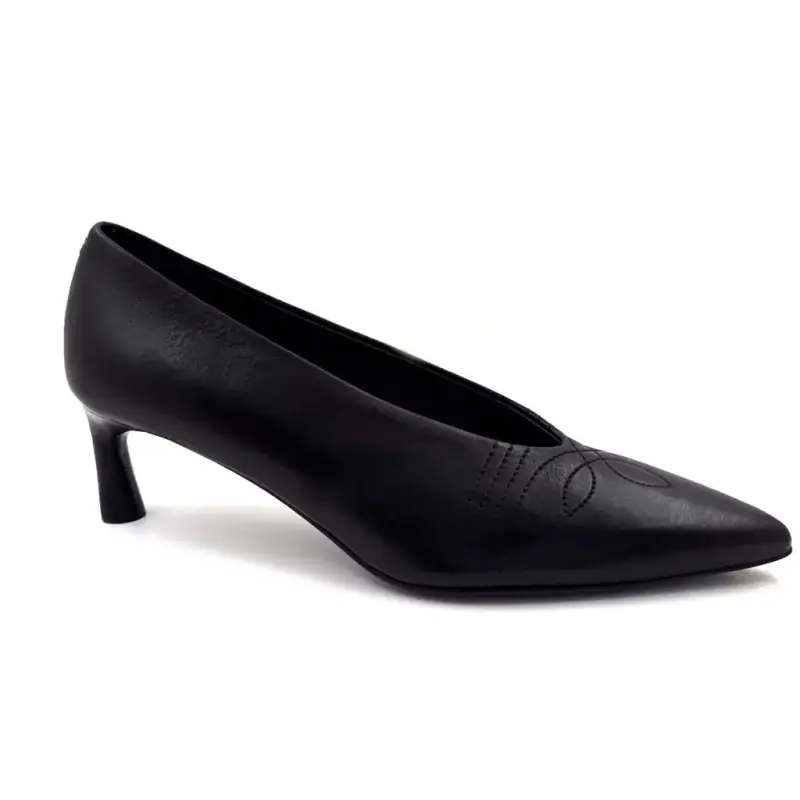 Halmanera Jade 05 zwarte leren pumps - %shop-name% %price%