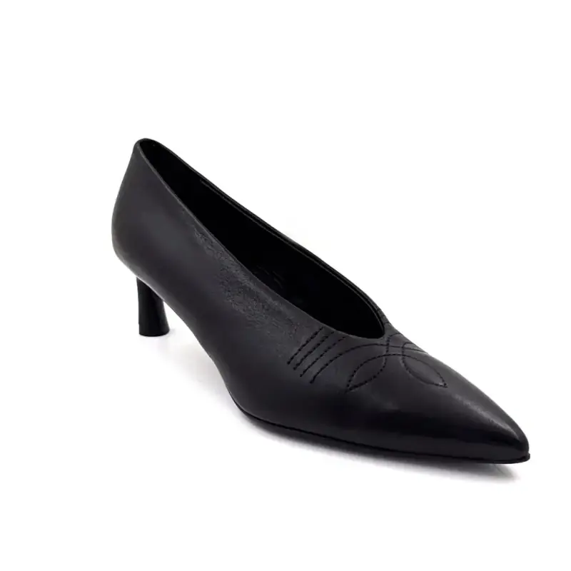 Halmanera Jade 05 Svarta Läderpumps - %shop-name% %price%