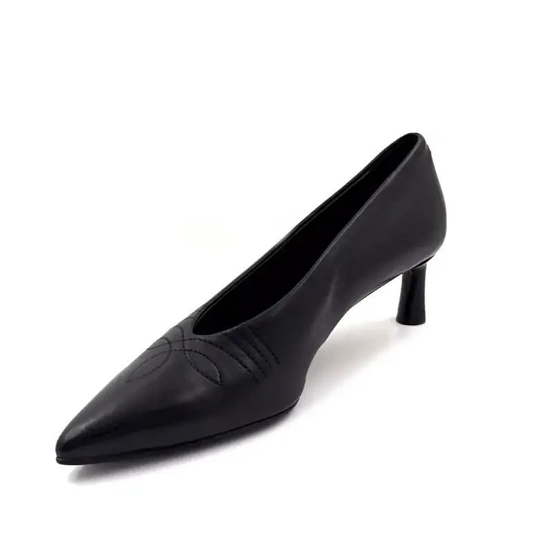 Halmanera Jade 05 Svarta Läderpumps - %shop-name% %price%