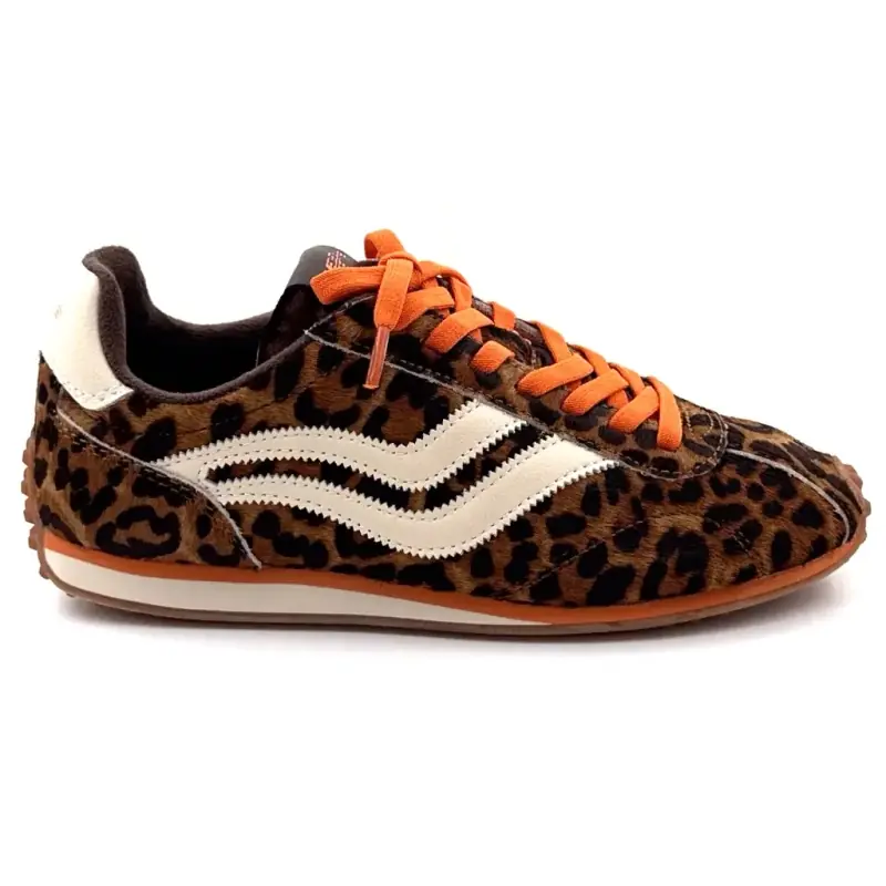 Baskets MRP Cartagena Cuir Orange Motif Léopard %price%