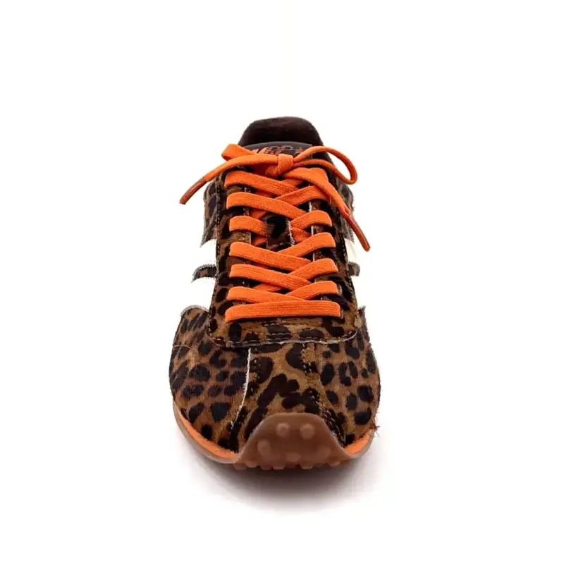 MRP Cartagena Sneakers Orange Läder Leopardmönster