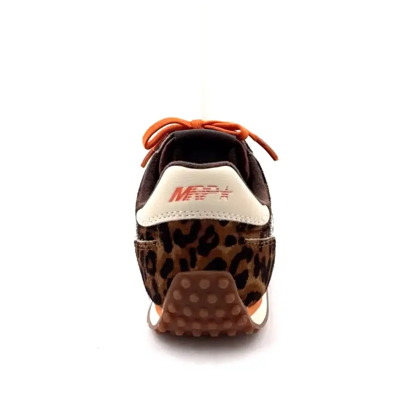 MRP Cartagena Sneakers Orange Leather Leopard Pattern