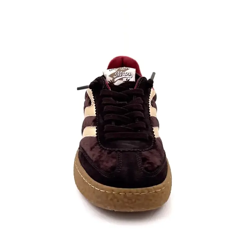 Baskets MRP Becky Daim & Velour Marron Cuir Doré - %price%