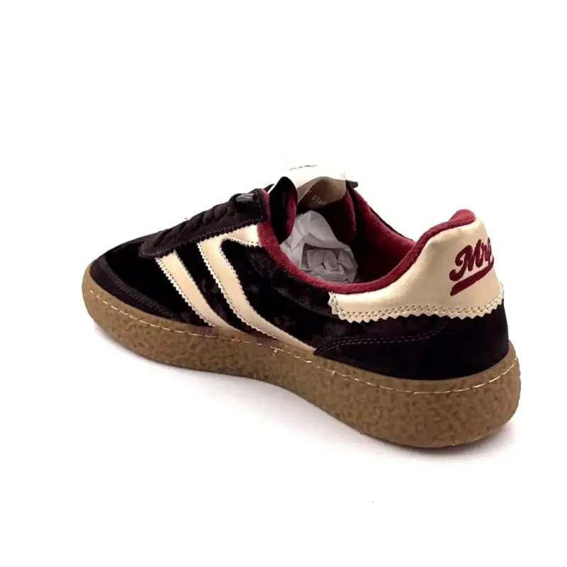 MRP Becky Suède & Fluweel Bruin Goud Leren Sneakers - %price%