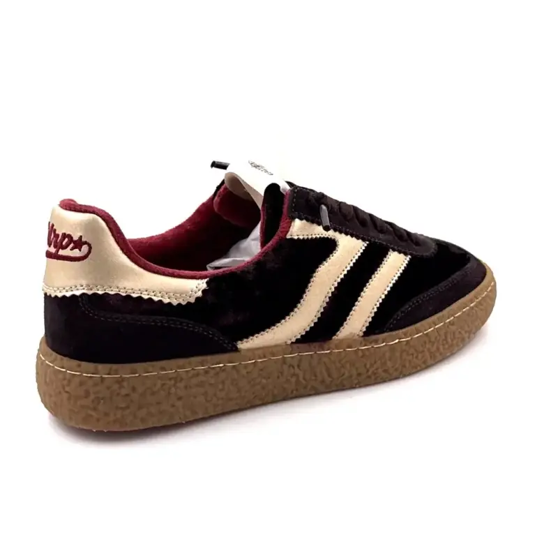 MRP Becky Suède & Fluweel Bruin Goud Leren Sneakers - %price%