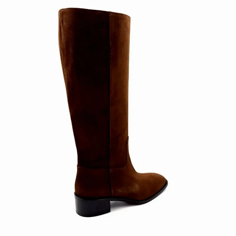Stivali Ivoire S2884 F514 in pelle scamosciata marrone - %shop-name% - %price%