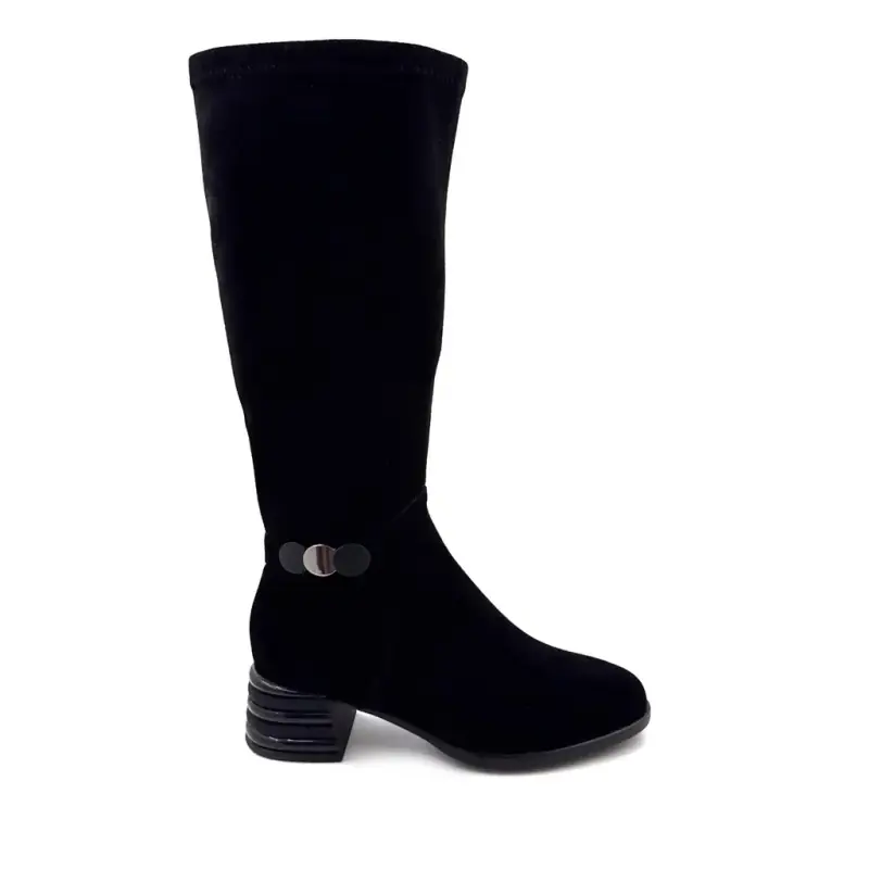 Bottes Ivoire Sarlaw2615 en daim noir %price%