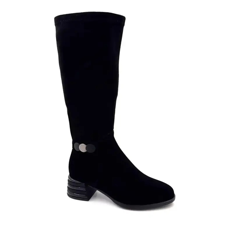Bottes Ivoire Sarlaw2615 en daim noir - %shop-name% - %price%