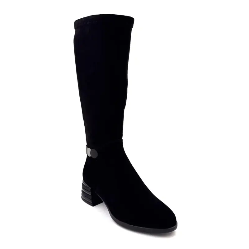Bottes Ivoire Sarlaw2615 en daim noir - %shop-name% - %price%