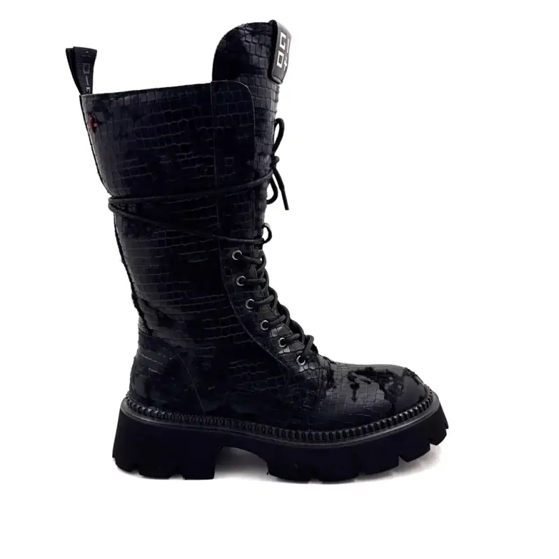 Bottines Giove Greta 02 B en Cuir Noir %price%