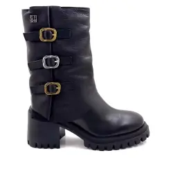 Ghete Giove Lea 03 B din piele neagră %price%