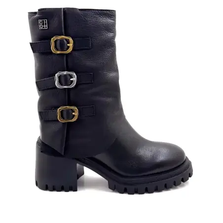 Ghete Giove Lea 03 B din piele neagră %price%