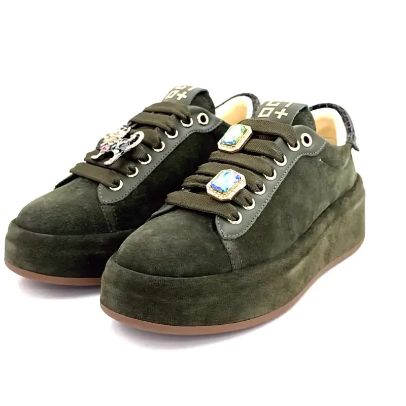 Gio+ Oliva 114 Khaki ruskindssneaker - %shop-name% - %price%