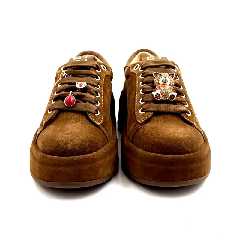 Gio+ Oliva 140 semsket kamelfarget joggesko – %shop-name% %price%