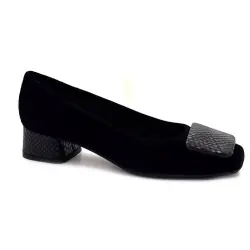 Ballerines Reqins Kefir-26 en daim noir - %shop-name%