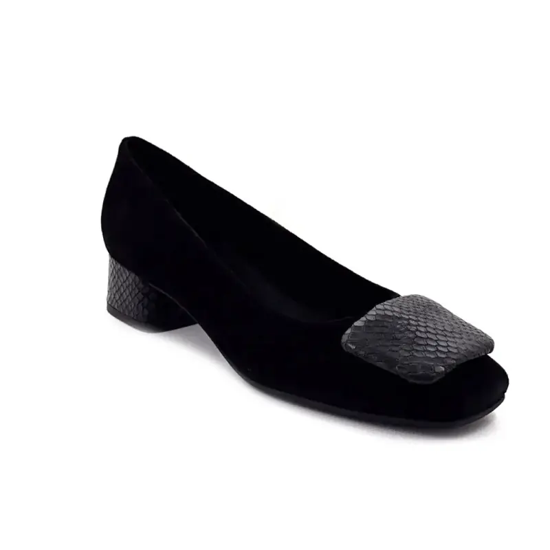 Reqins Kefir-26 Ballerinas aus schwarzem Wildleder - %shop-name%